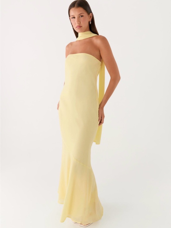 Peppermayo Dresses & Skirts - Peppermayo - NEW - “Under the Pagoda” Maxi Dress - Yellow - Neck Scarf